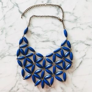 Blue bib necklace